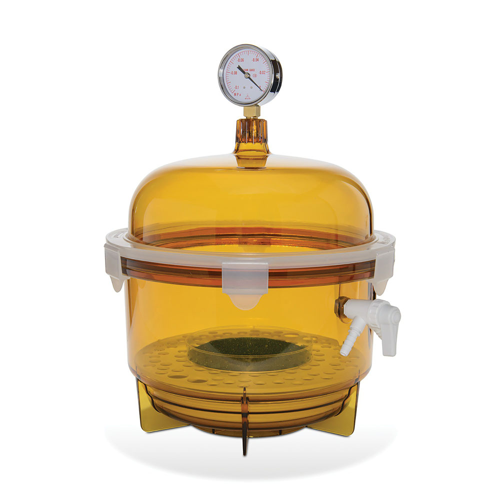 BelArt Lab Companion Round Vacuum Desiccator,10L, Amber 424002141 Lab